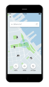 Uber app screenshot