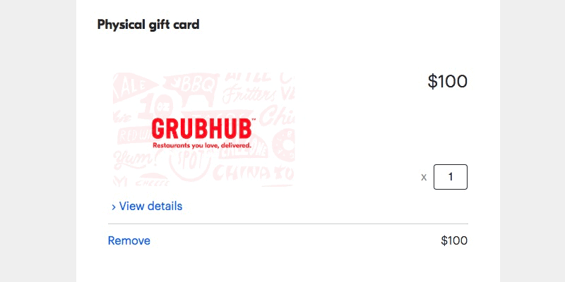 The Top 4 Food Delivery Service Gift Cards: Grubhub 11