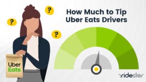 vector graphic showing the uber eats tipping amount to give a driver