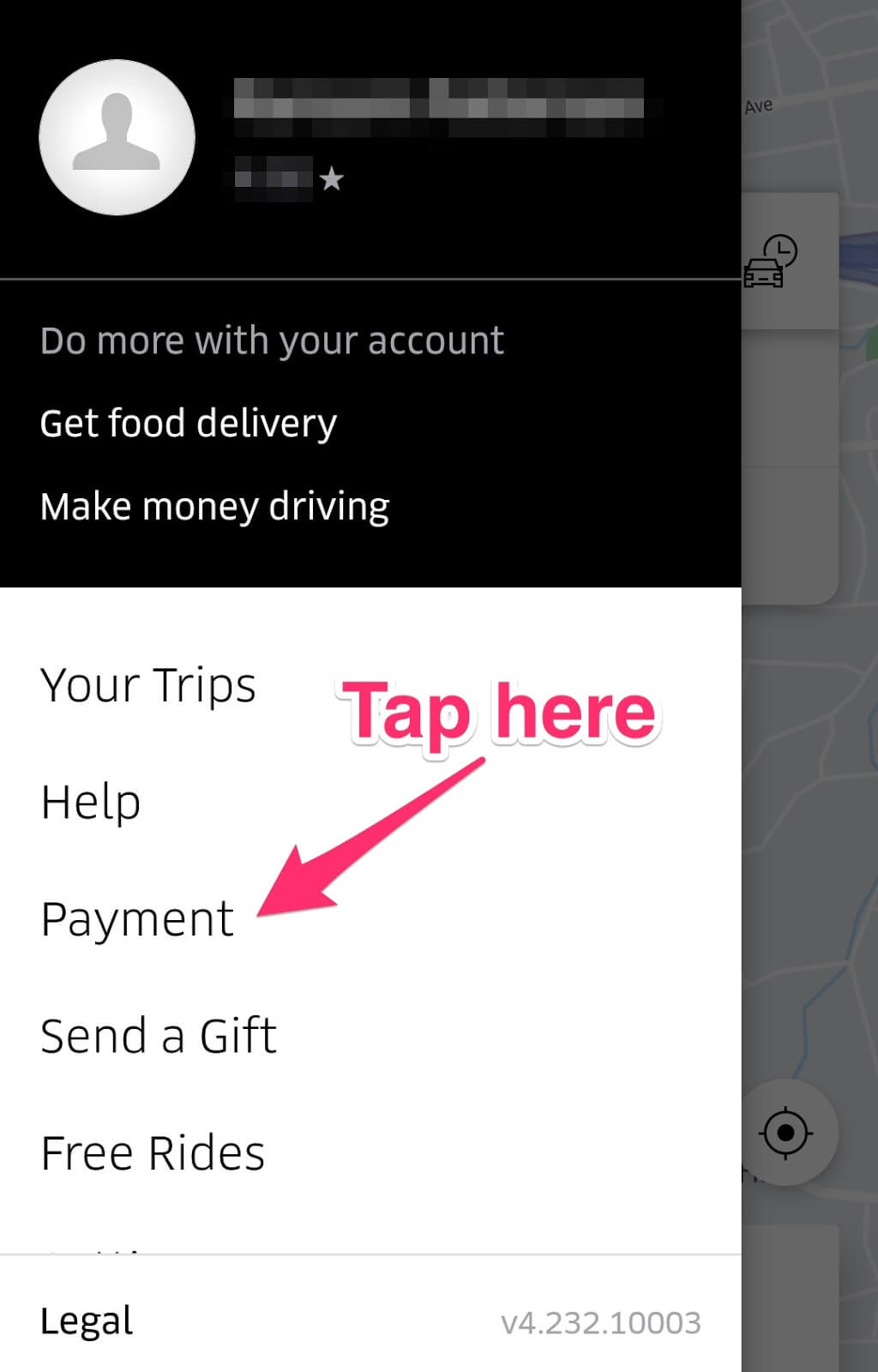 How to Remove Your Credit Card from Uber: tap payments