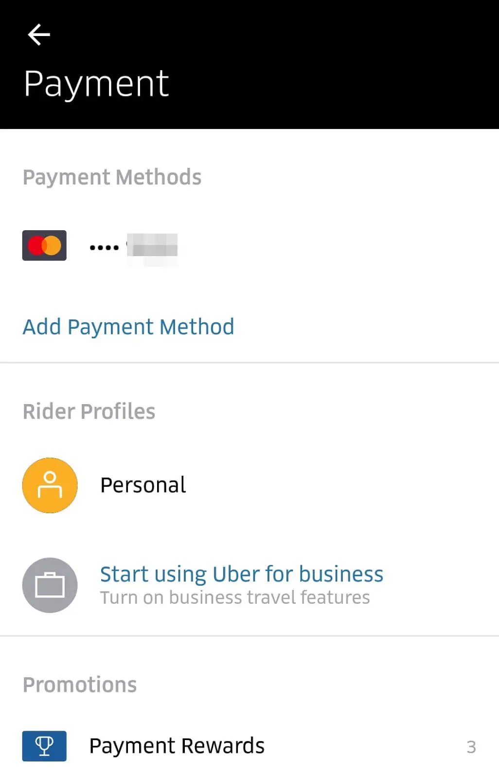 How to Remove Your Credit Card from Uber: list of payment methods
