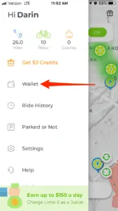 How to get to your Lime Wallet