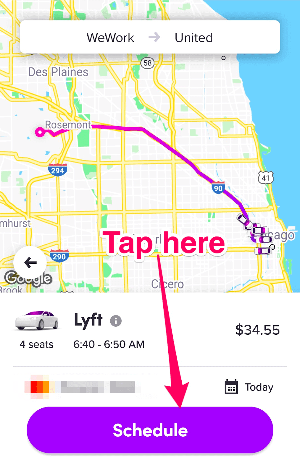 How to Schedule a Lyft Ride - Confirm