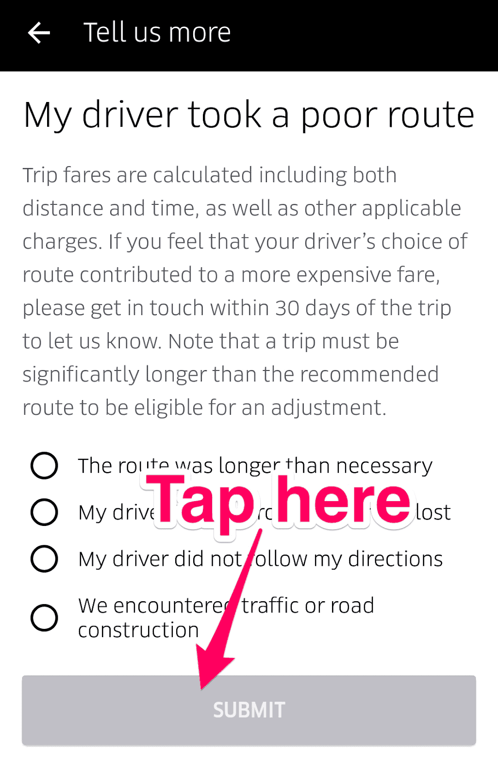 How to Report Uber and Lyft Drivers and Dispute Uber and Lyft Charges: Step 8