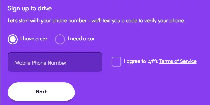 How to Drive With Lyft: The Complete Guide - Sign up