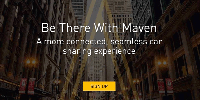 Maven car sharing website