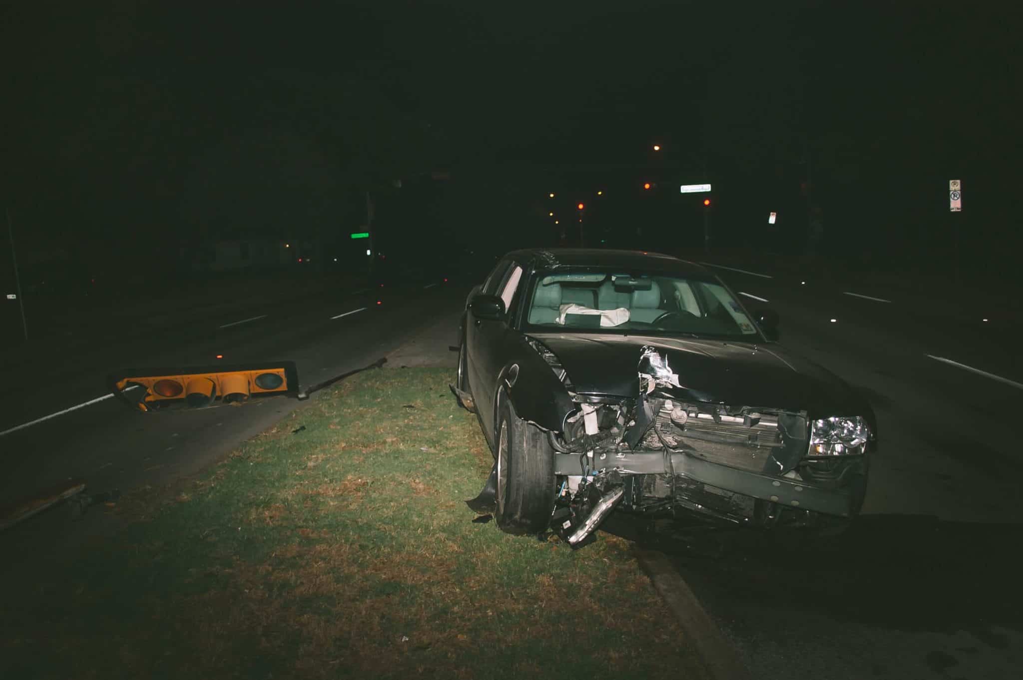 A car accident caused by DUI.