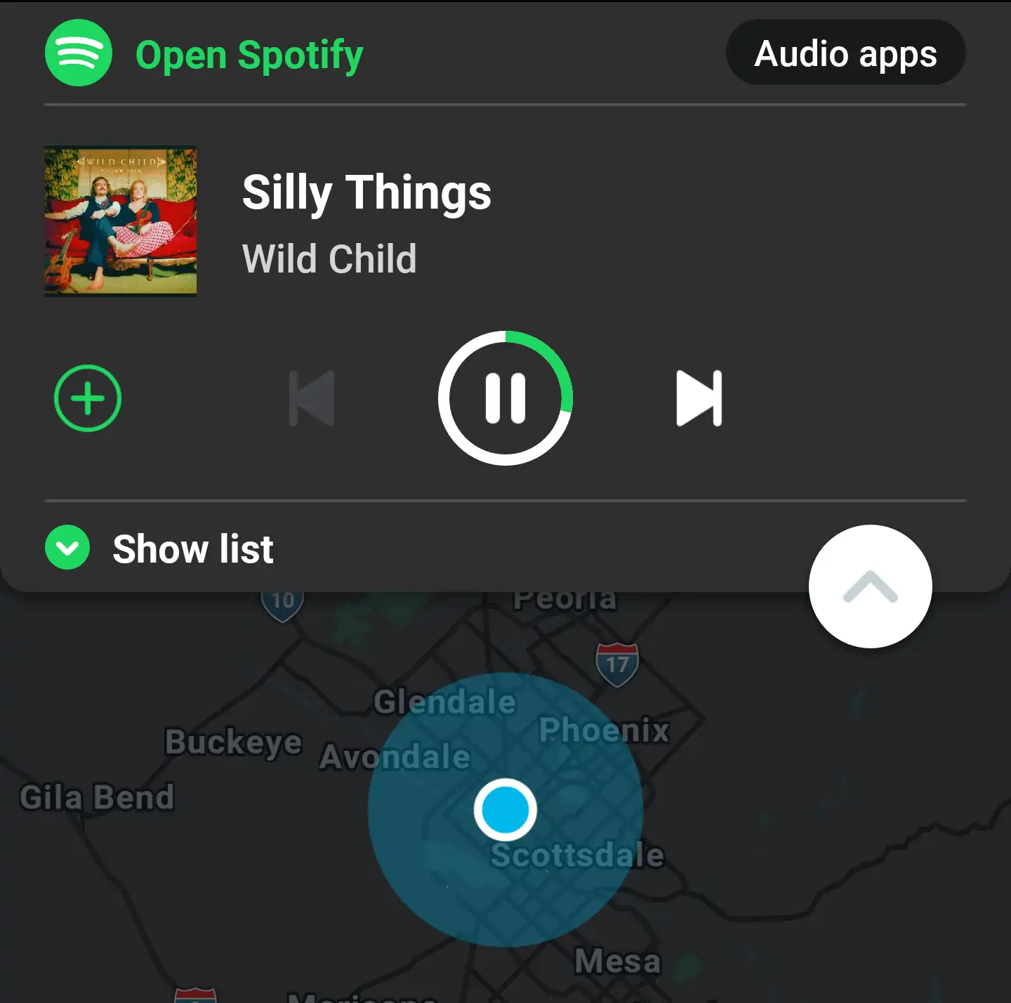 Spotify on Waze app