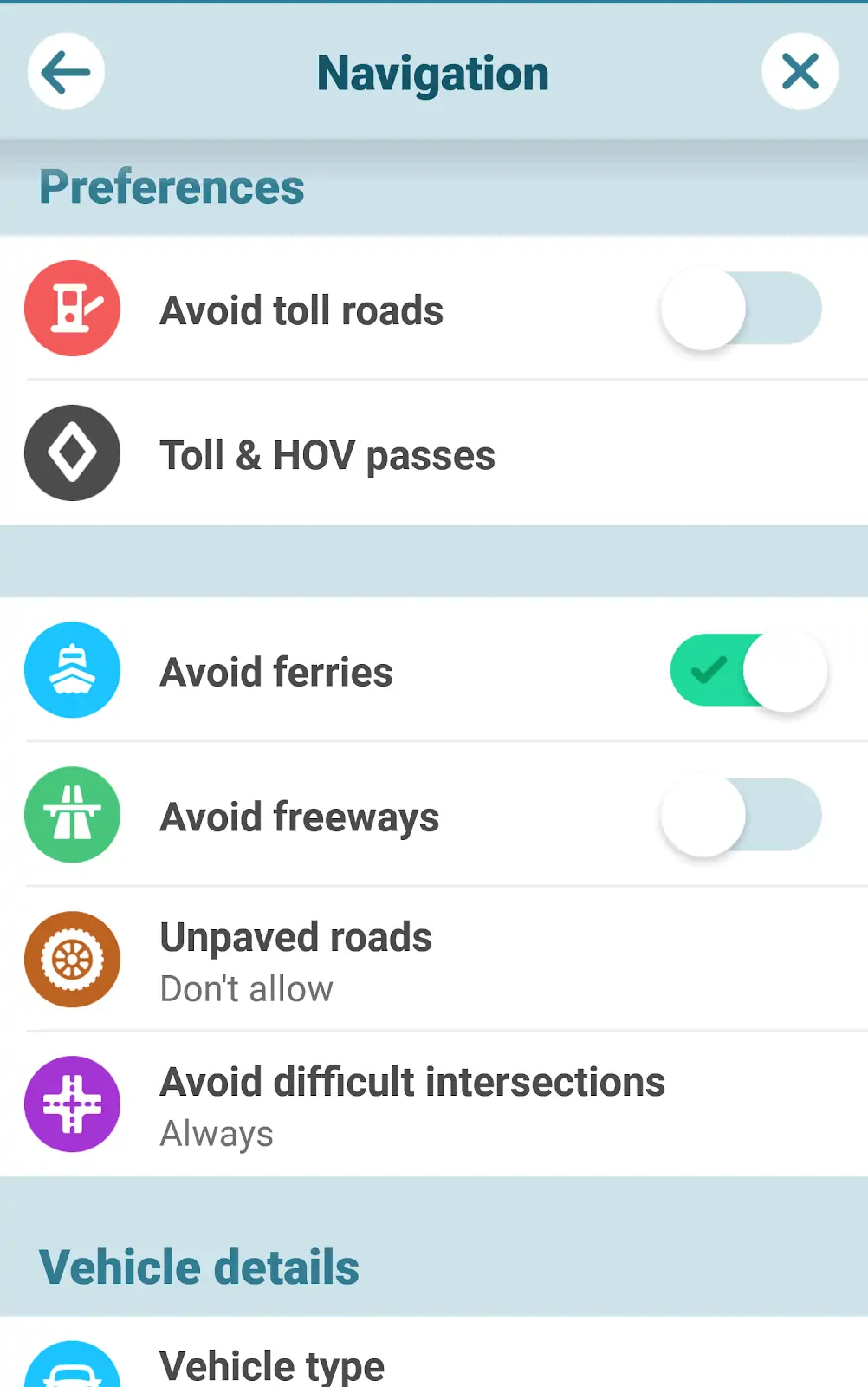 How to use Waze: Navigation preferences