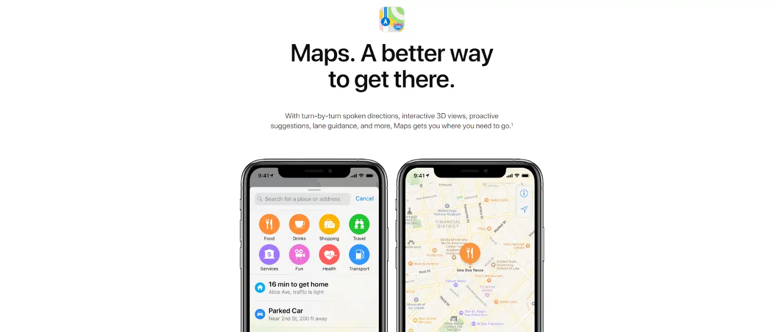 Apple maps download page