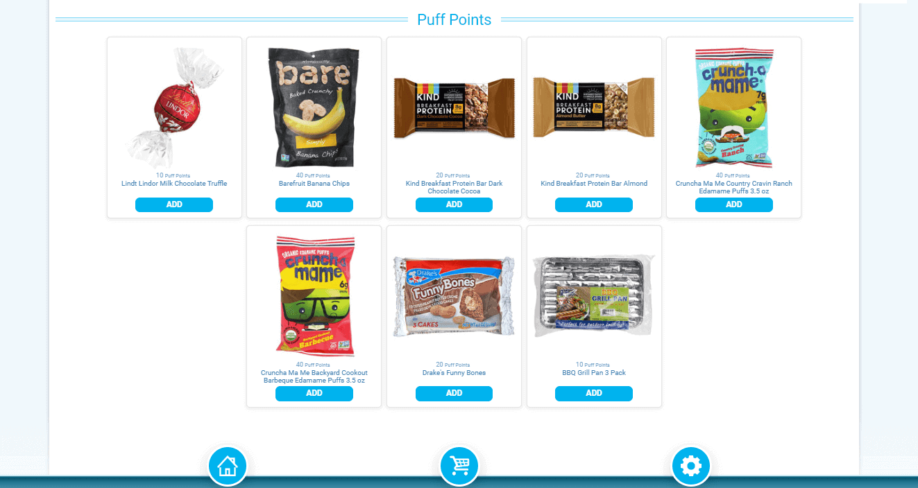 Screenshot of page where you can use a Gopuff discount code or puff points to save on your Gopuff order