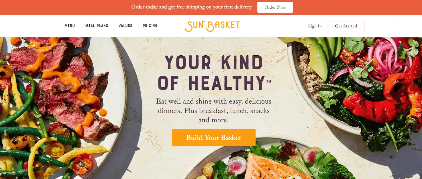 Healthy food delivery service: Sun Basket