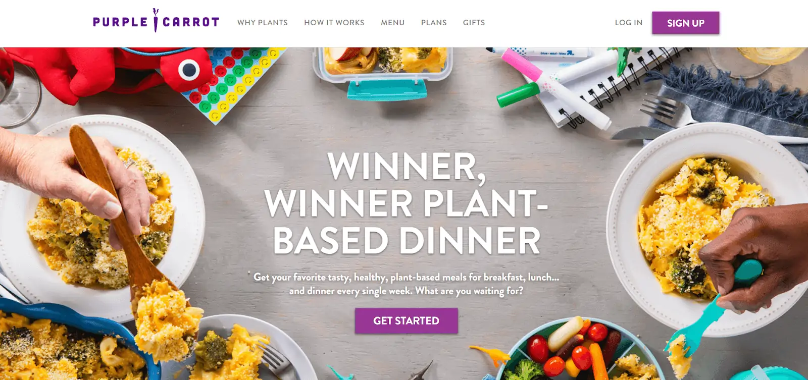 Purple Carrot homepage