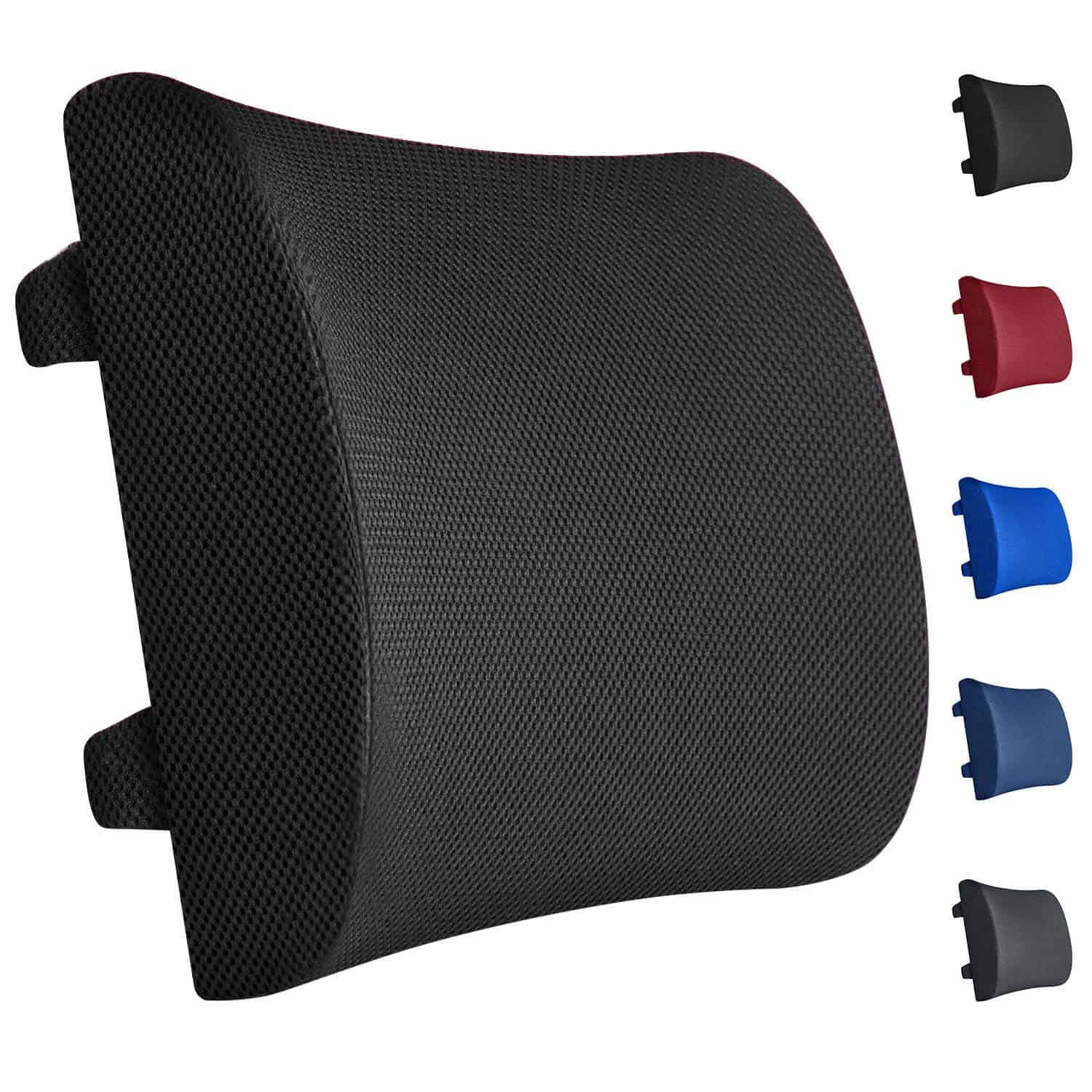 Lumbar support for car: Everlasting Comfort 100% Pure Memory Foam Back Cushion