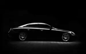 Silhouette of black car