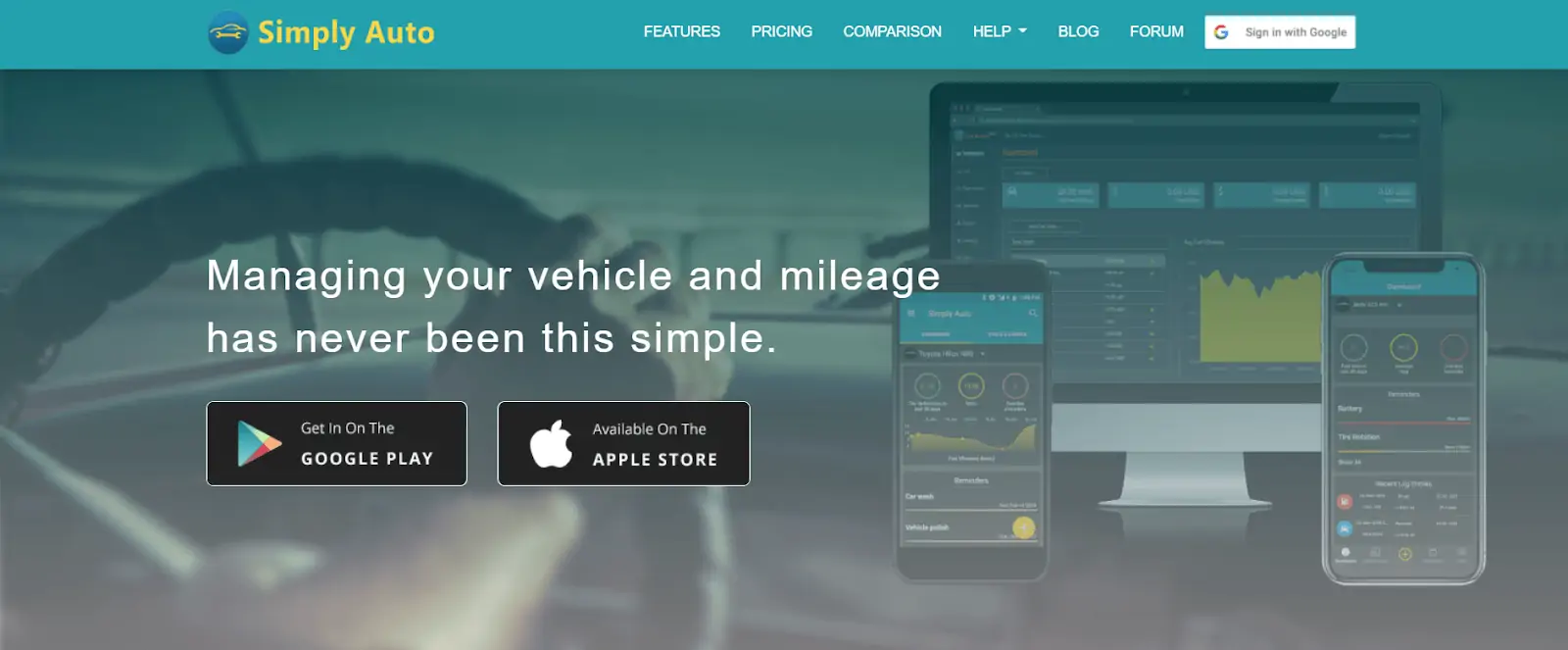 Simply Auto car maintenance app screenshot