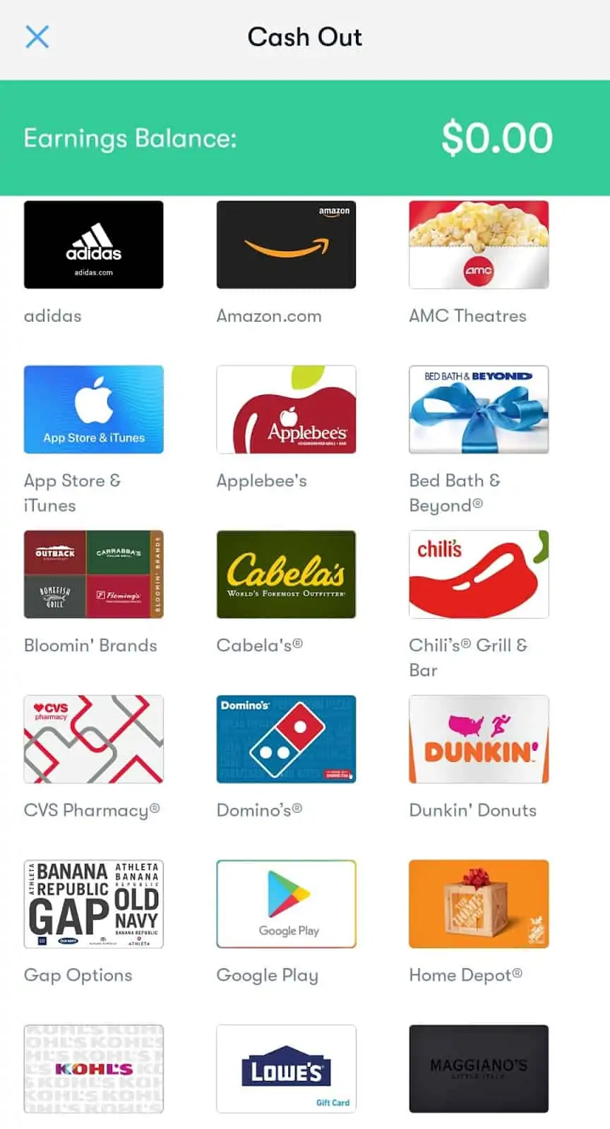 GetUpside review: Gift card options to cash out