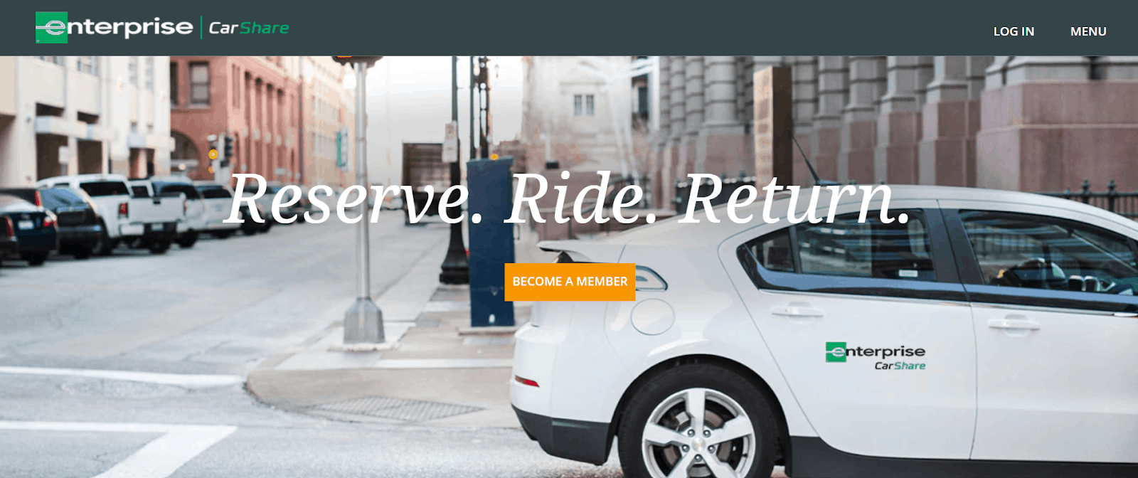 Car share: The Enterprise CarShare homepage