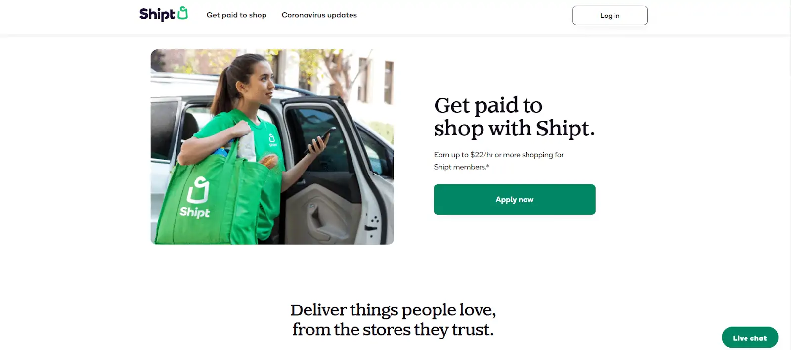 Shipt shopper pay: The page to sign up to be a shopper
