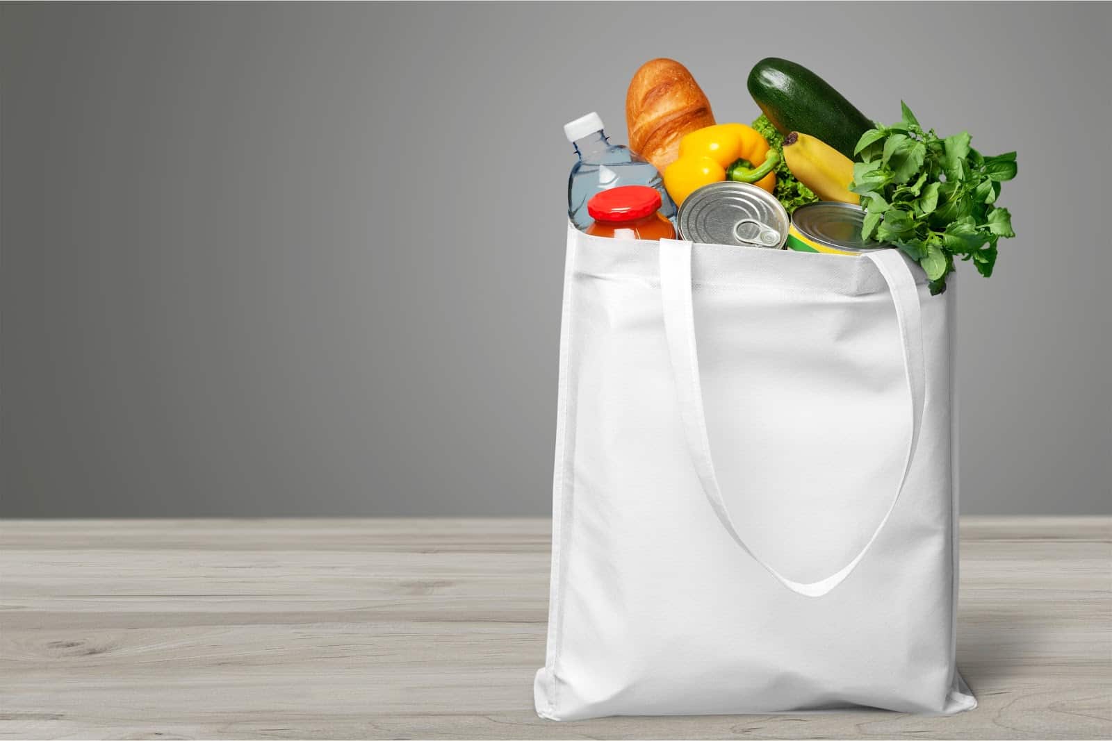 Kroger delivery: Canvas bag of groceries