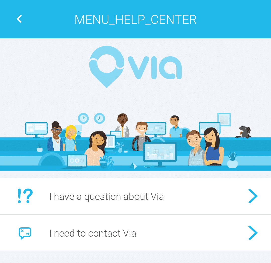 How to Request a ride using the Via App