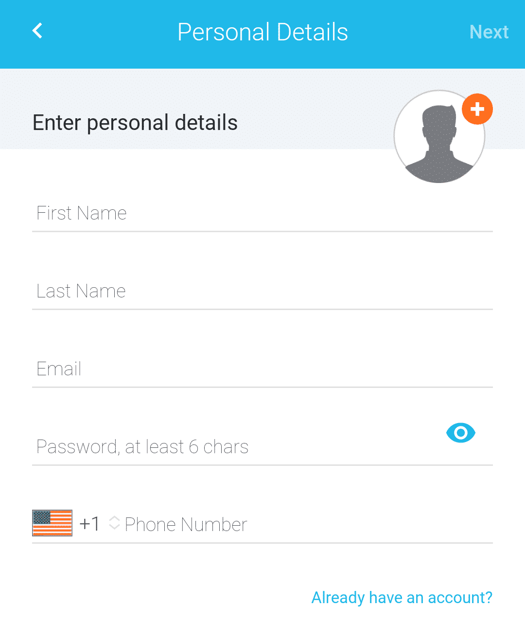 Signing Up on the Via App
