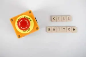 How To Put A Kill Switch In Your Car: button with a sign reading Kill Switch