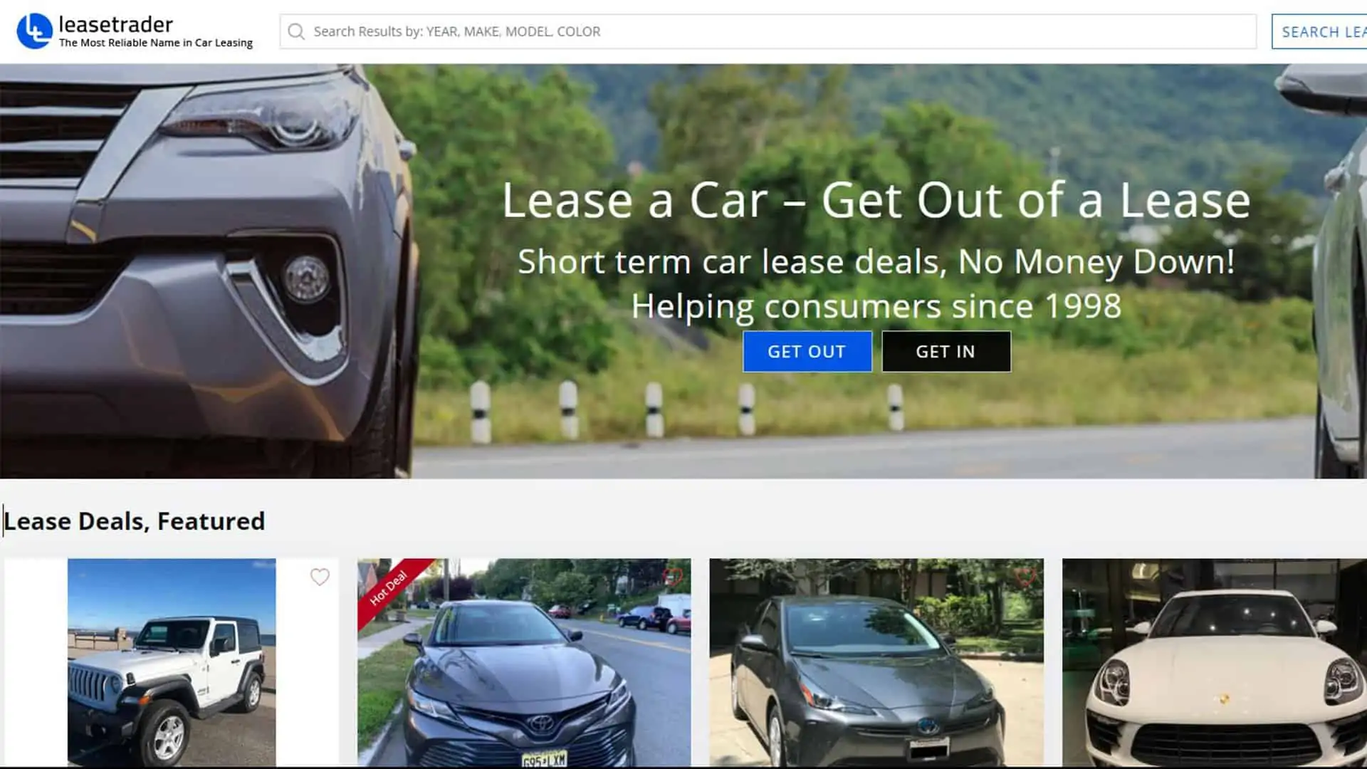 leasetrader screenshot - taking over a car lease post