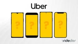 vector graphic showing different phone models to demonstrate the best phones for uber drivers