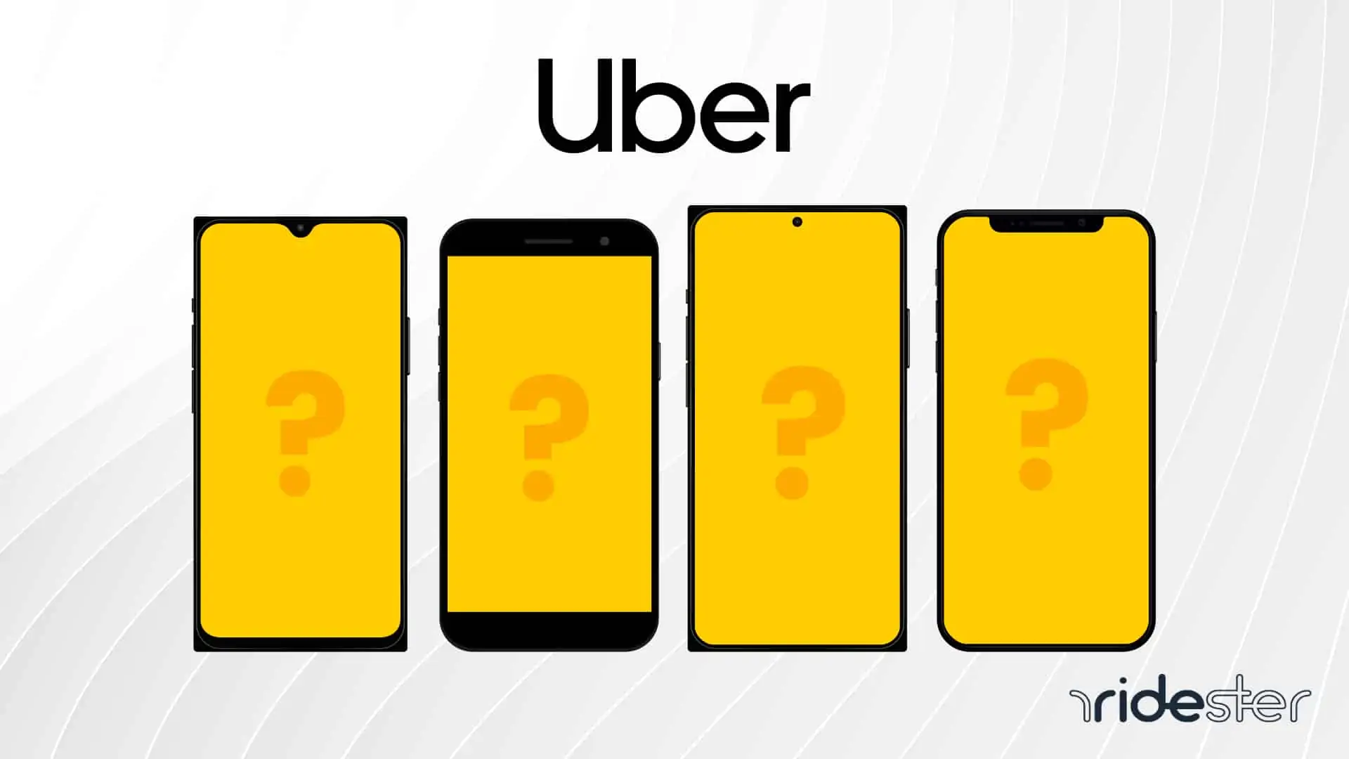 vector graphic showing different phone models to demonstrate the best phones for uber drivers