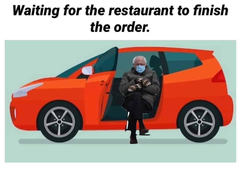 doordash meme about waiting for food to pickup as a doordash driver