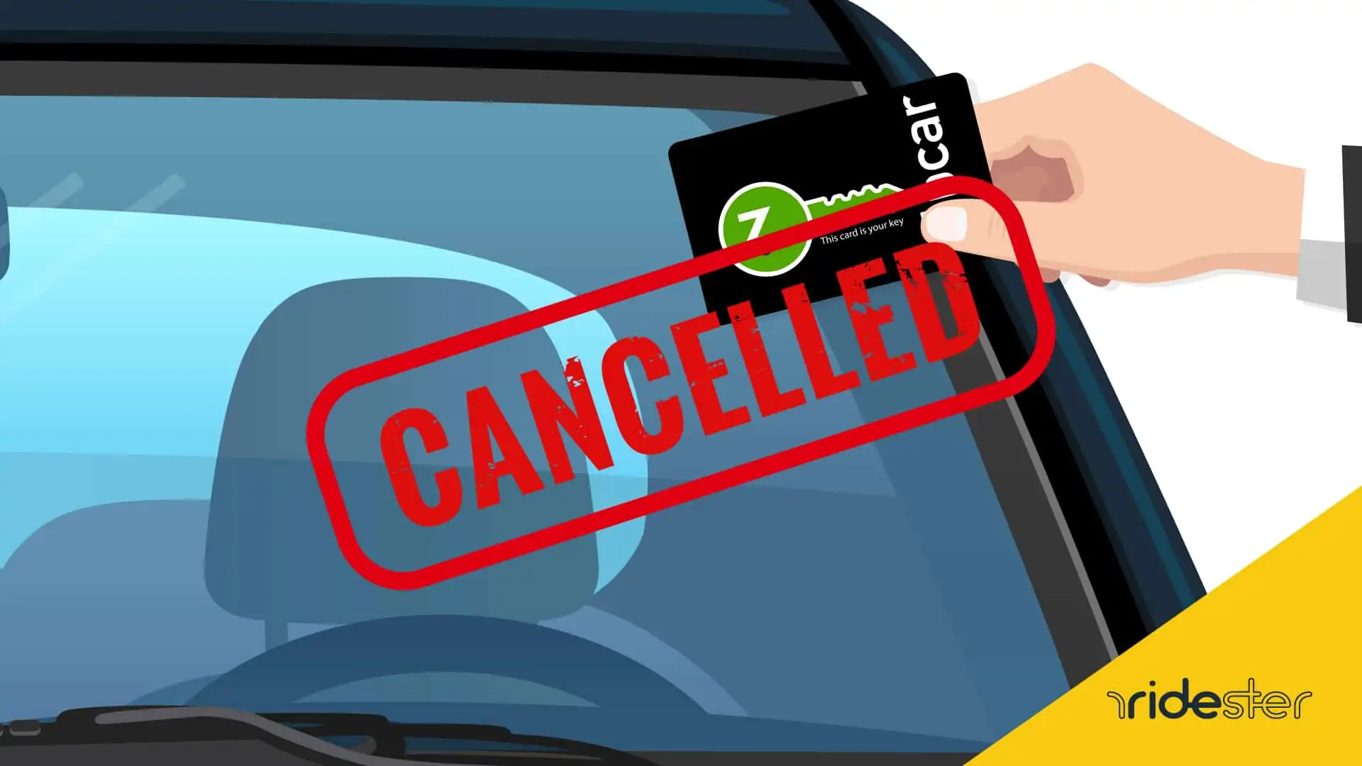 graphic showing how to cancel a zipcar membership