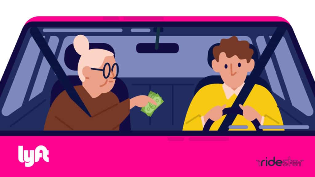 vector illustration that indicates the answer to the question does lyft take cash