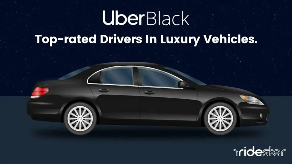 vector graphic showing a luxury vehicle next to the text 