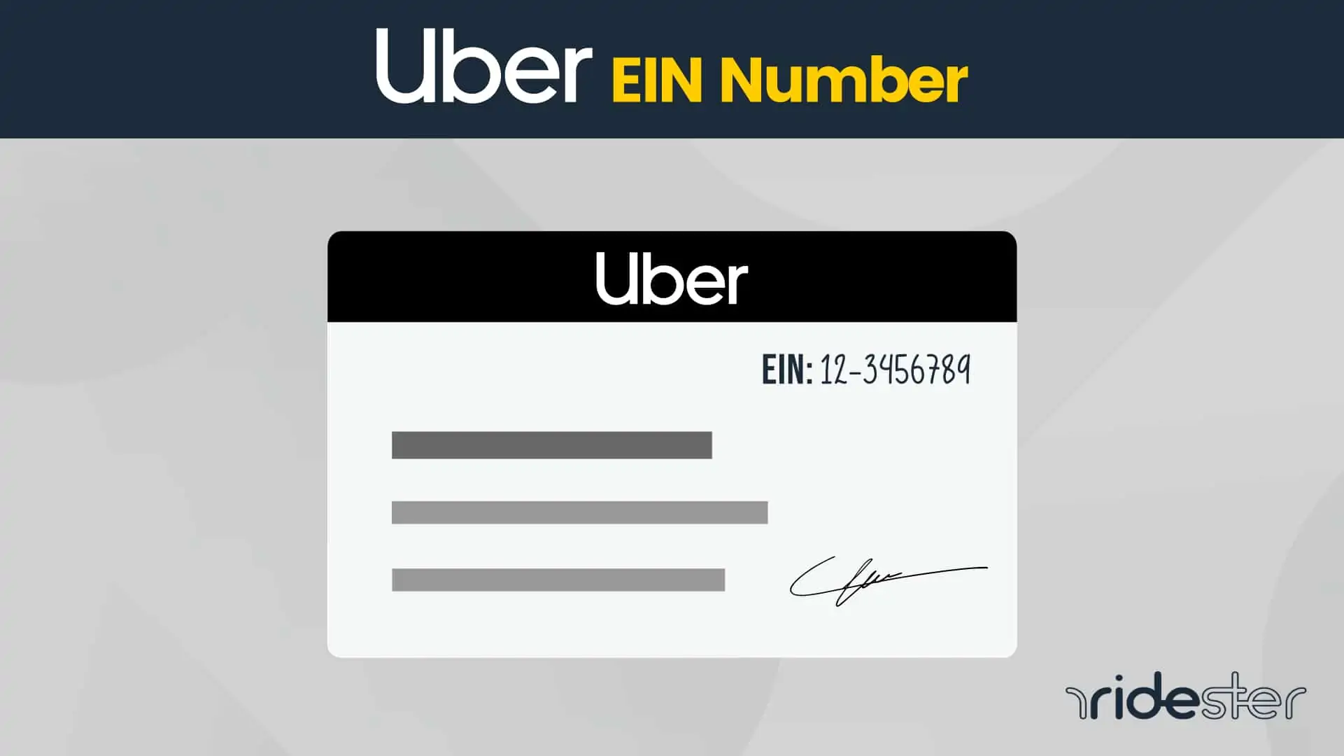 vector graphic showing card that displays the uber ein number on it