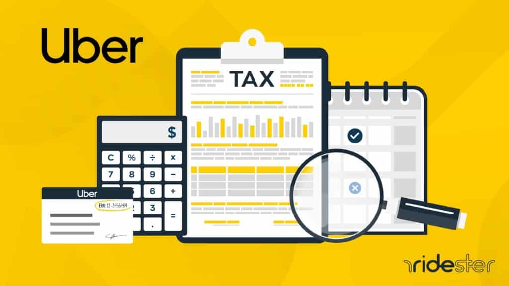 vector graphic showing uber tax information documents