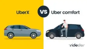 vector graphic showing uberx vs uber comfort