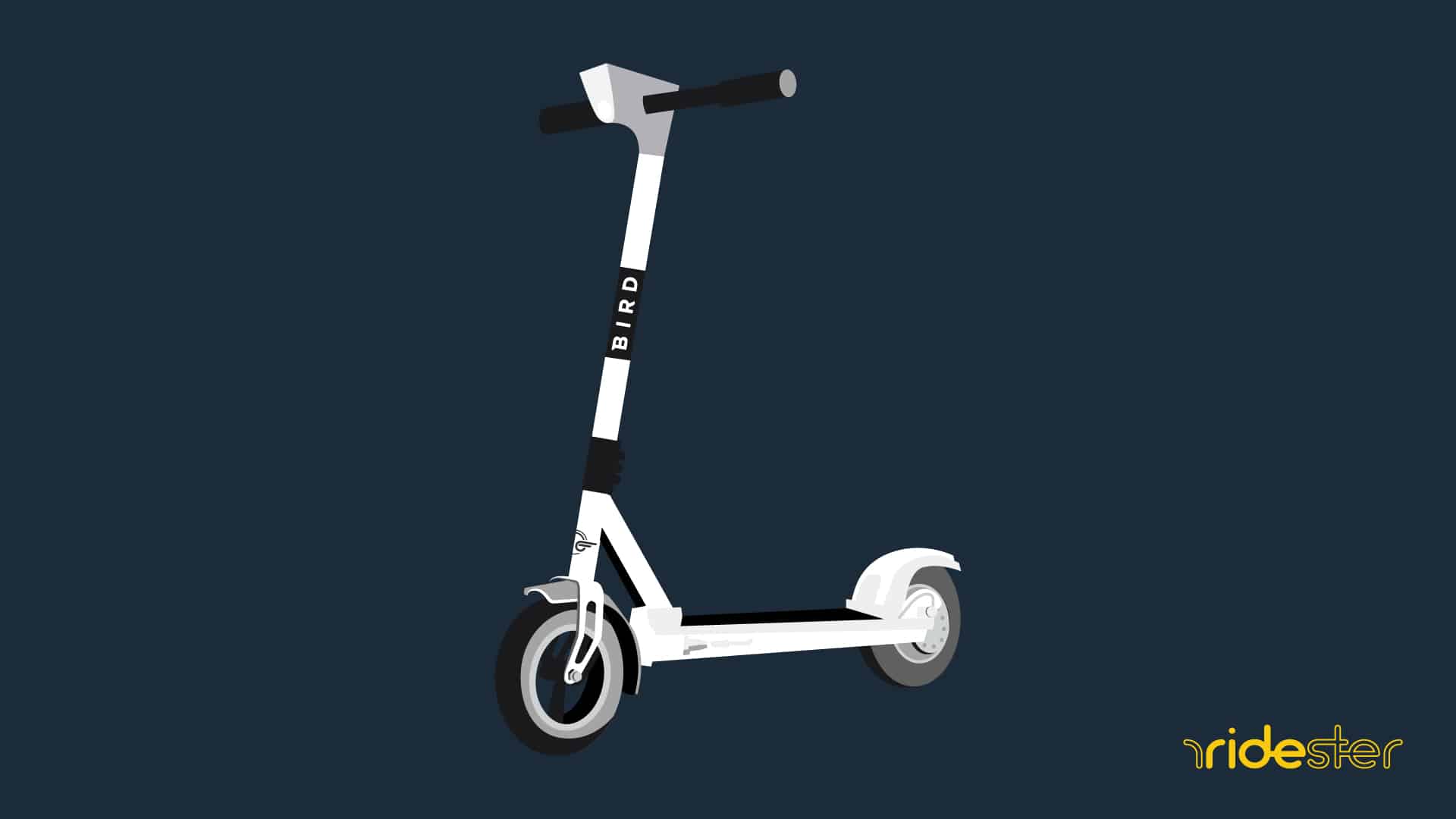 vector graphic showing a bird one electric scooter