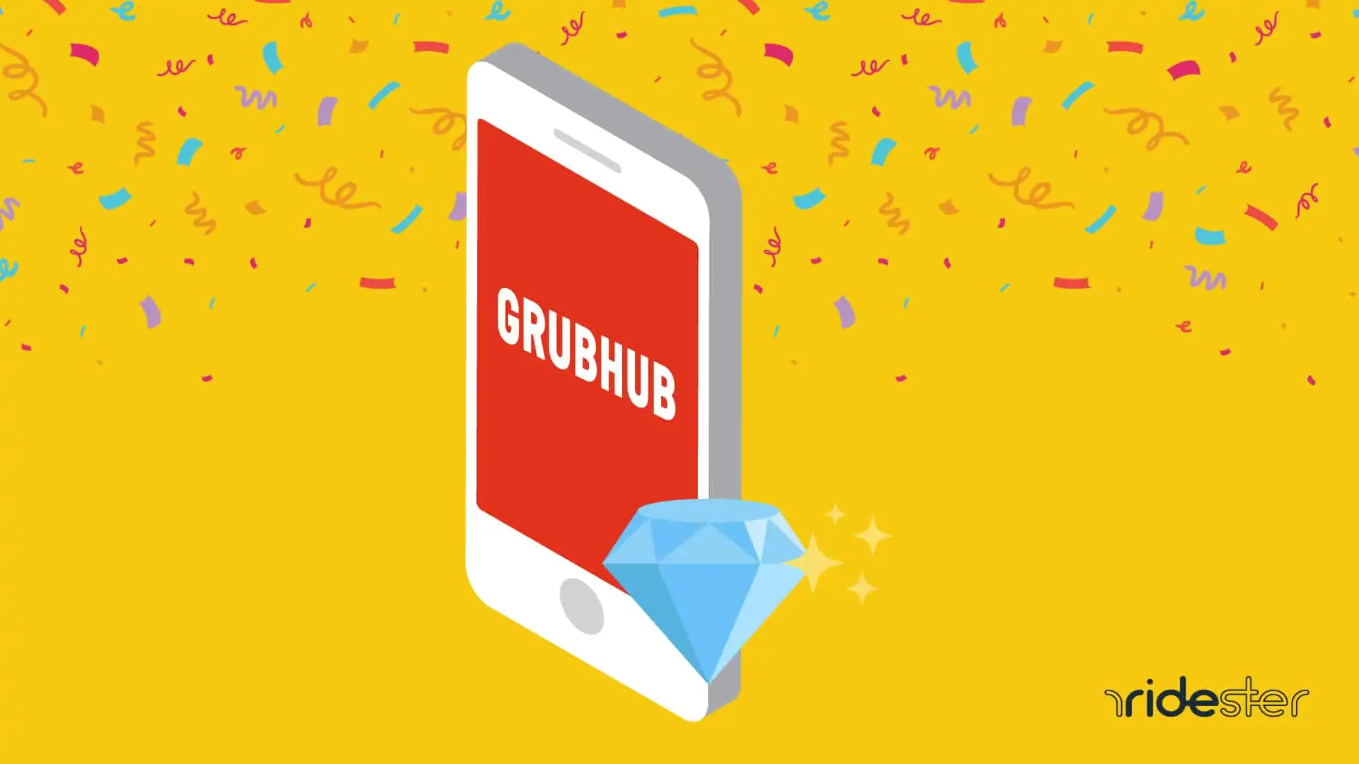 vector graphic showing an image displaying a grubhub perks illustration