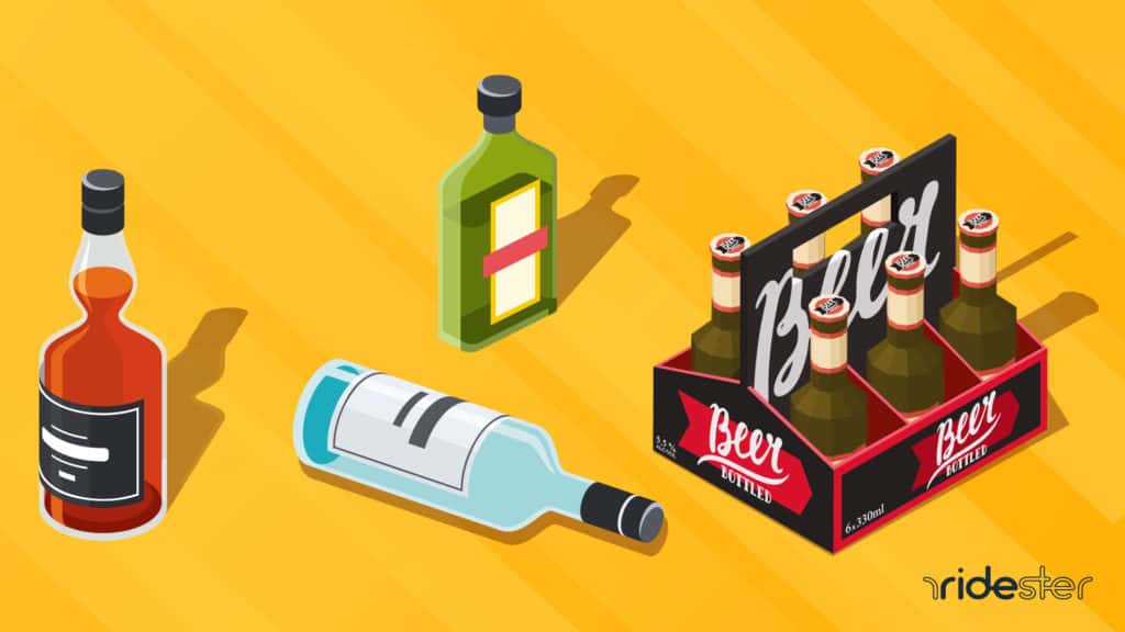 vector graphics showing various gopuff alcohol delivery items