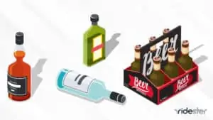 vector graphics showing various gopuff alcohol delivery items