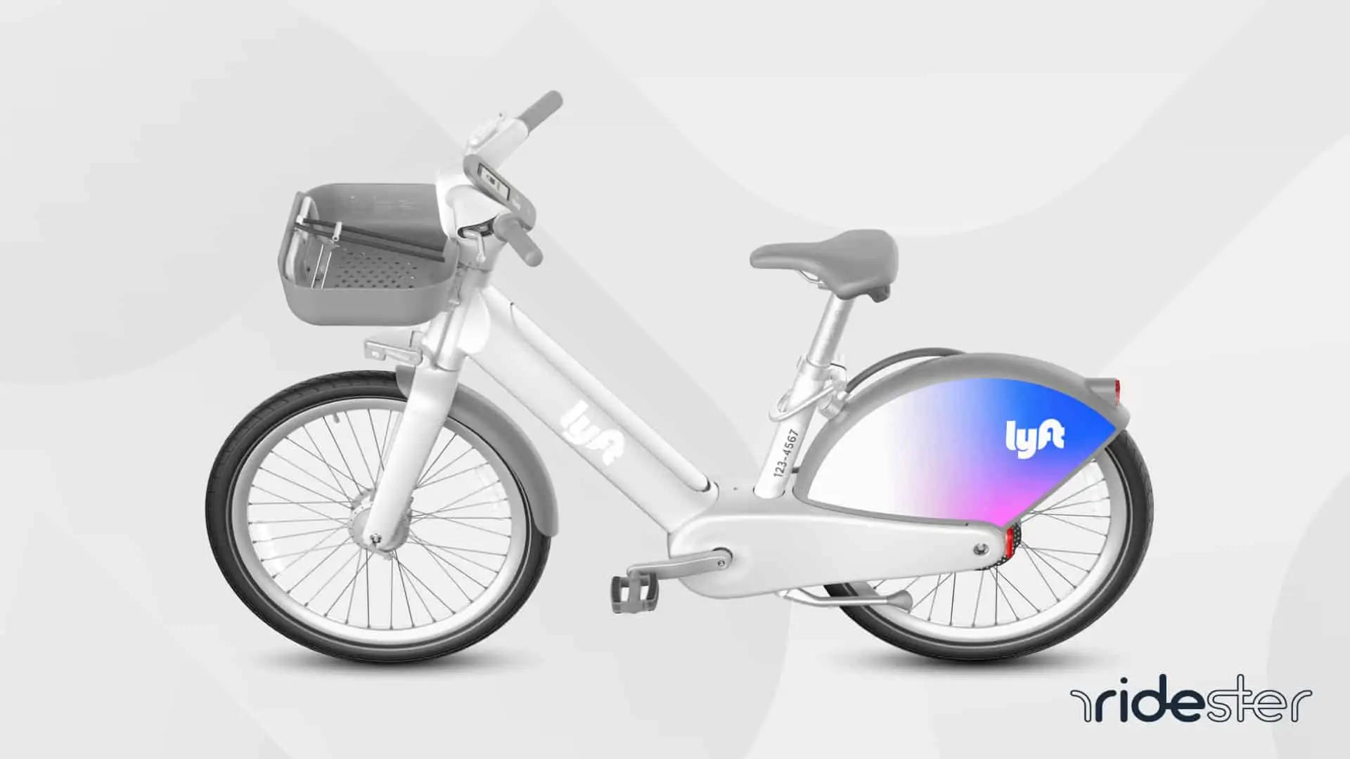 vector graphic showing a lyft bike against a background