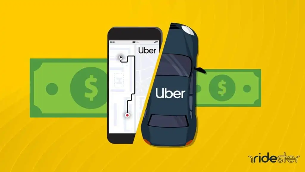 vector graphic showing an illustration of which rideshare service pays the most