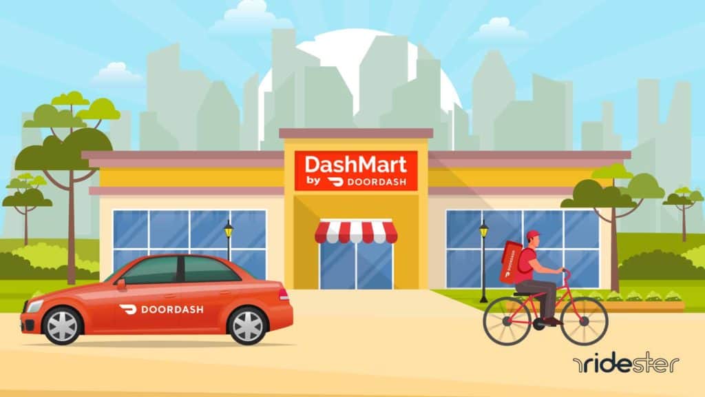vector graphic showing an illustration of a dashmart storefront