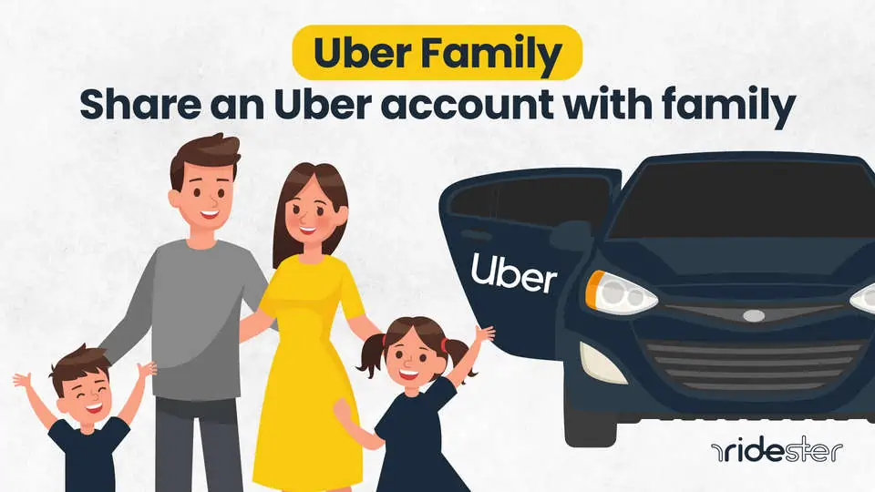 vector graphic showing the header image for Uber Family, with a description of what the service is