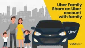 vector graphic showing the header image for Uber Family, with a description of what the service is