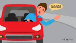 vector graphic showing a person mad to demonstrate how does road rage affect your driving skills and judgment