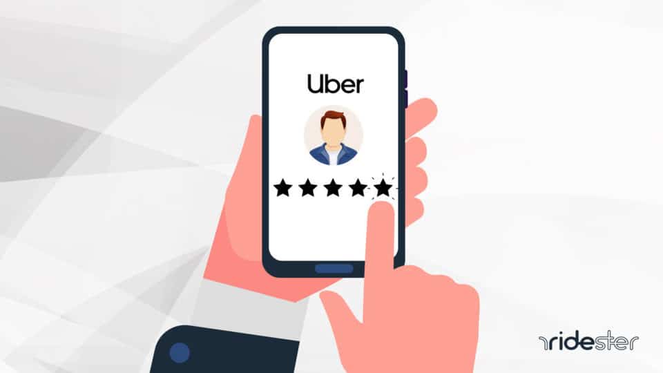 vector graphic showing uber driver ratings on a phone screen