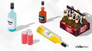 vector graphic showing a header image for the does instacart deliver alcohol post