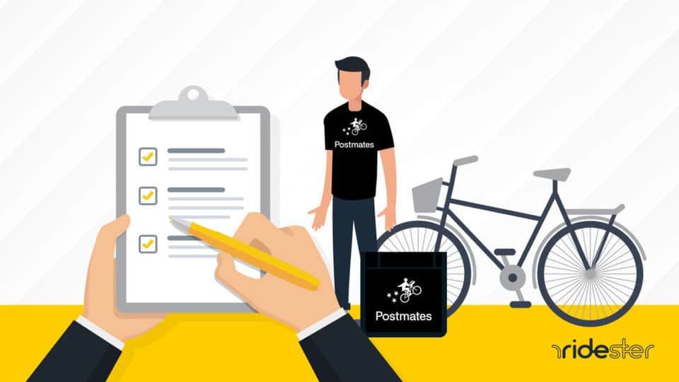 vector graphic showing how long does postmates background check take